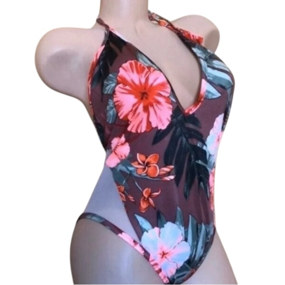 Victorias Secret PINK Swimwear Monokini swimsuit floral  New WITH TAGS M…